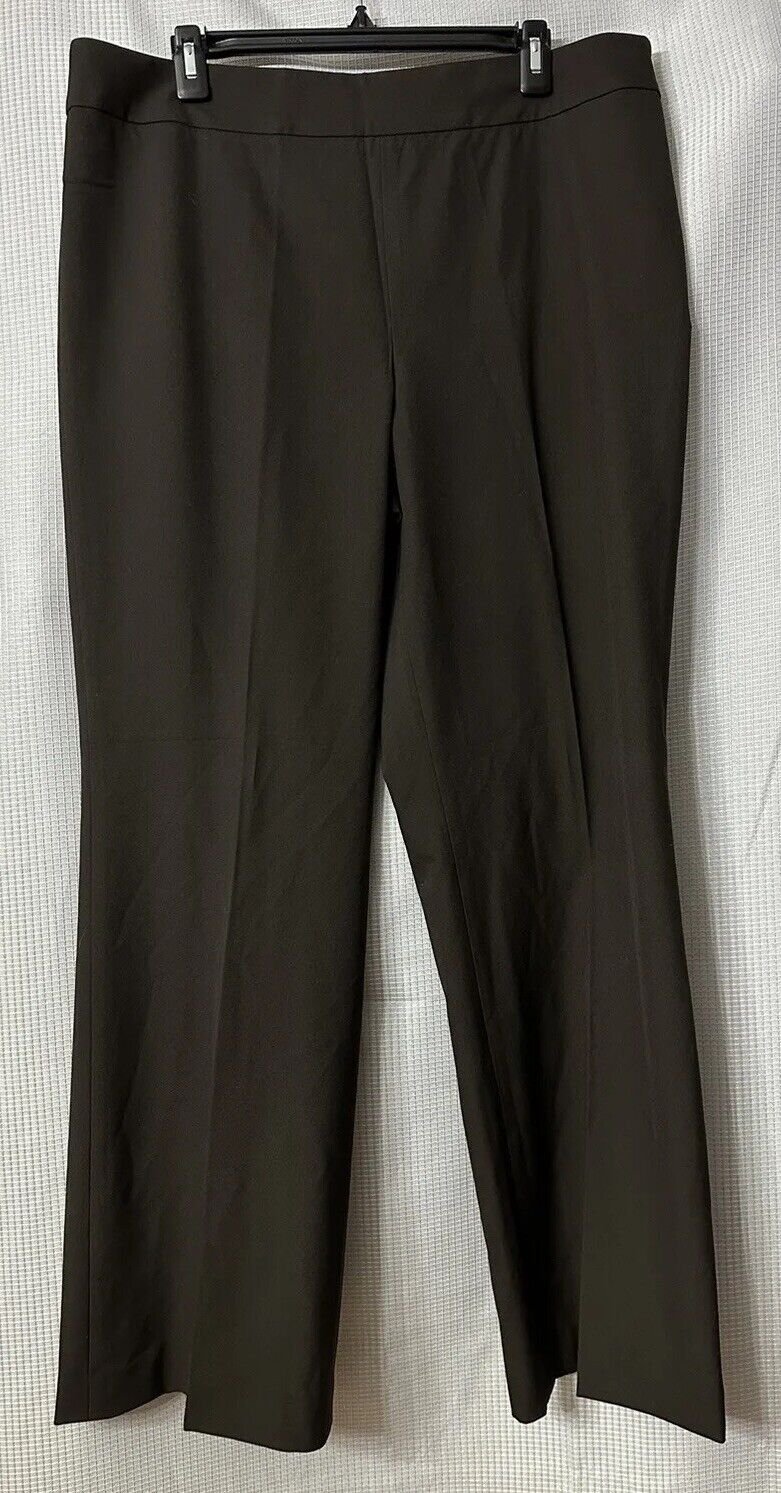 NWT Talbots Womens Classic Side Zip Brown Pants Slacks Trousers Plus Size 16