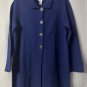 NWT Chicos Womens Posh Topper Decorative Button Blue Coat Jacket Size 3