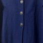 NWT Chicos Womens Posh Topper Decorative Button Blue Coat Jacket Size 3