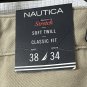 NWT Nautica Stretch Soft Twill Classic Fit Mens Khaki Pants Slacks Size 38x34
