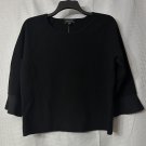 NWT Ann Taylor Womens Long Sleeve Black Viscose Stretch Pullover Top Shirt XL