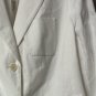 NWT Talbots Womens Two Button White Long Sleeve Linen Blazer Coat Size 12W