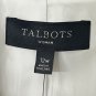 NWT Talbots Womens Two Button White Long Sleeve Linen Blazer Coat Size 12W