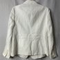 NWT Talbots Womens Two Button White Long Sleeve Linen Blazer Coat Size 12W