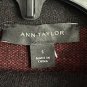 NWT Ann Taylor Womens Long Sleeve Red Black Casual Pullover Sweater Shirt Small