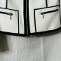 NWT Calvin Klein Womens White Black Zipped Long Sleeve Jacket Coat Size 10P