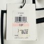 NWT Calvin Klein Womens White Black Zipped Long Sleeve Jacket Coat Size 10P