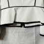 NWT Calvin Klein Womens White Black Zipped Long Sleeve Jacket Coat Size 10P