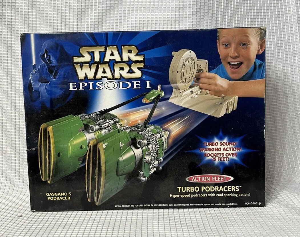 NIB Star Wars Ep I Action Fleet Turbo Podracers Gasgano's Podracer Galoob