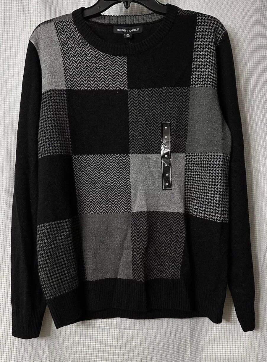 NWT Tricots St Raphael Mens Long Sleeve Crew Neck Pullover Sweater Size Medium