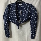 NWT We Wore What Womens Long Sleeve Cropped Bisou Top Blouse Shirt Size Medium