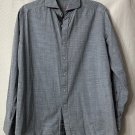 Robert Graham Mens Long Sleeve Blue Classic Fit Button Shirt Size Medium EUC