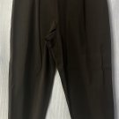 NWT Fabrizio Gianni Womens Stretch Comfort Brown Crop Capri Pants Slacks Size 12