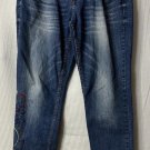 Desigual Why Womens Medium Wash Embroidered Jeans Denim Size 32x30 EUC