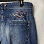 Desigual Why Womens Medium Wash Embroidered Jeans Denim Size 32x30 EUC