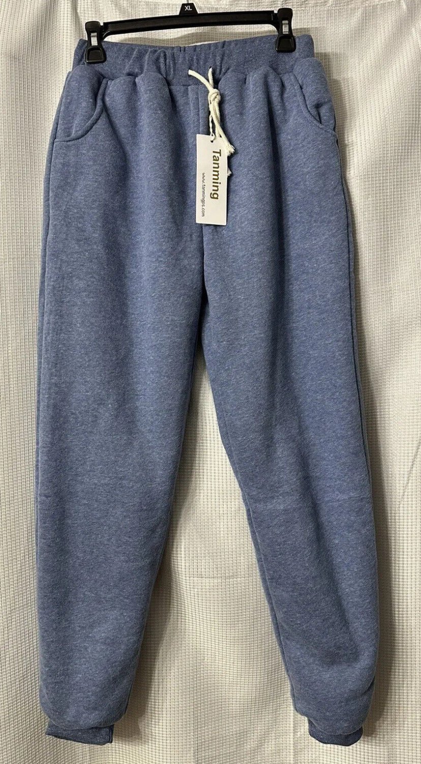 NWT Tanming Womens Winter Warm Sherpa Lined Jogger Sweatpants Size Medium
