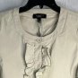 NWT Talbots Womens Long Sleeve Ruffle Button Basic Light Jacket Size 12