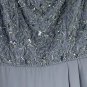 NWT Cameron Blake Womens Short Sleeve Blue Formal Full Length Dress Size Medium