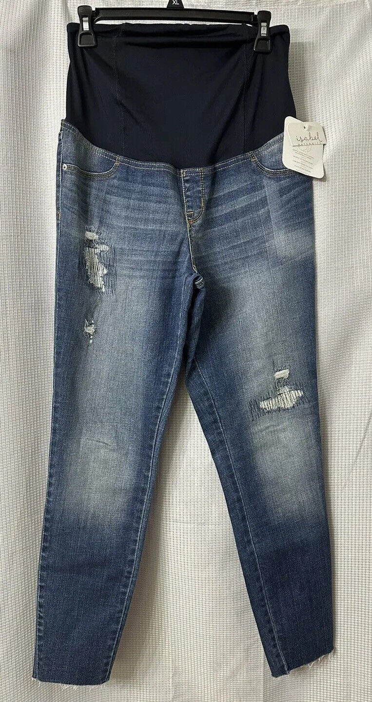 NWT Isabel Maternity Womens Crossover Panel Jegging Jeans Denim Size 8