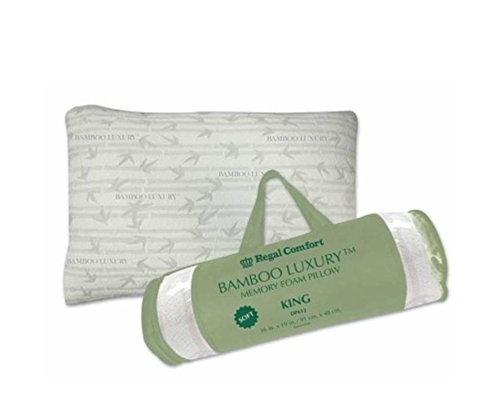 Regal Comfort King Bamboo Luxury Soft Memory Foam Bed Pillow - King 36