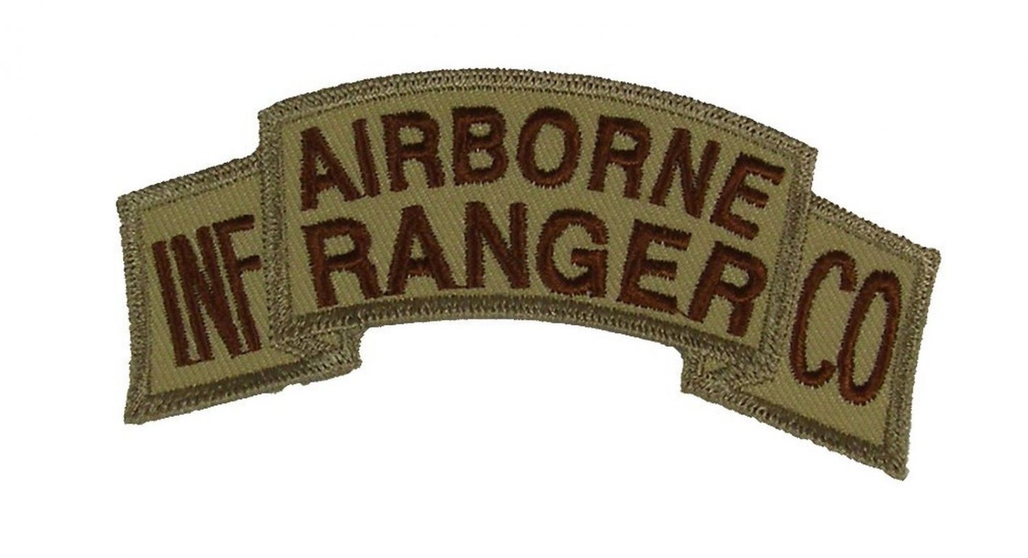 AIRBORNE RANGER INFANTRY COMPANY TAB DESERT PATCH - Tan Color - Veteran ...