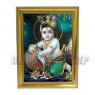 Bal Krishna in Photo Frame Om Pooja Shop