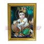 Bal Krishna in Photo Frame Om Pooja Shop