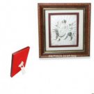 Durga riding Lion - silver frame - Om Pooja Shop