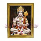 Hanuman in Sitting Pose in Photo Frame - Om Pooja Shop