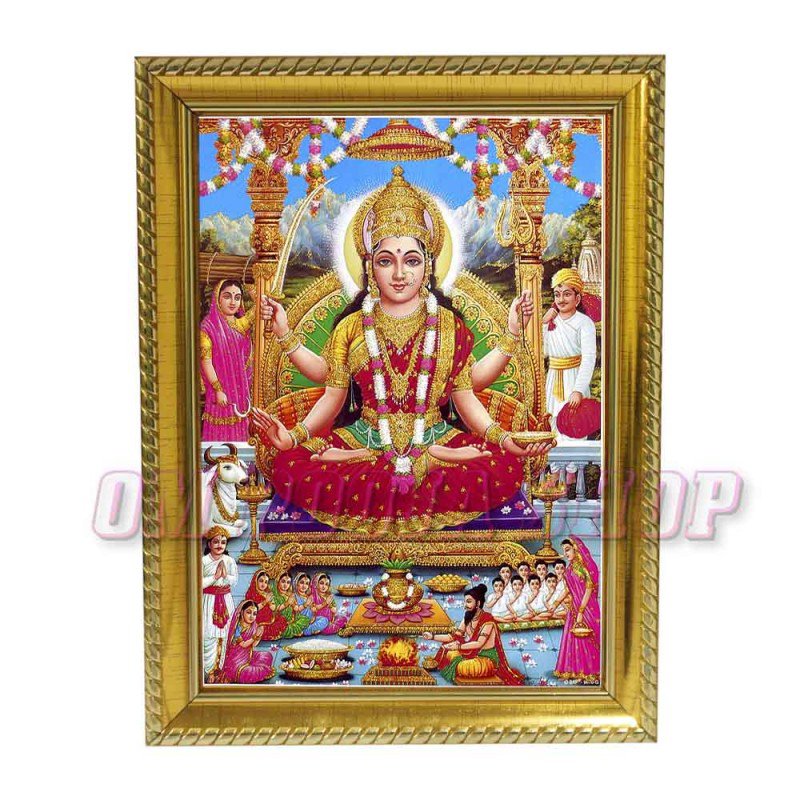 Santoshi Mata in photo Frame - Om Pooja Shop