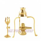 Abhishek Set of Lord Shiva Shivling in Brass - Om Pooja Shop