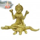 Ganga Mata Statue in Brass - Om Pooja Shop