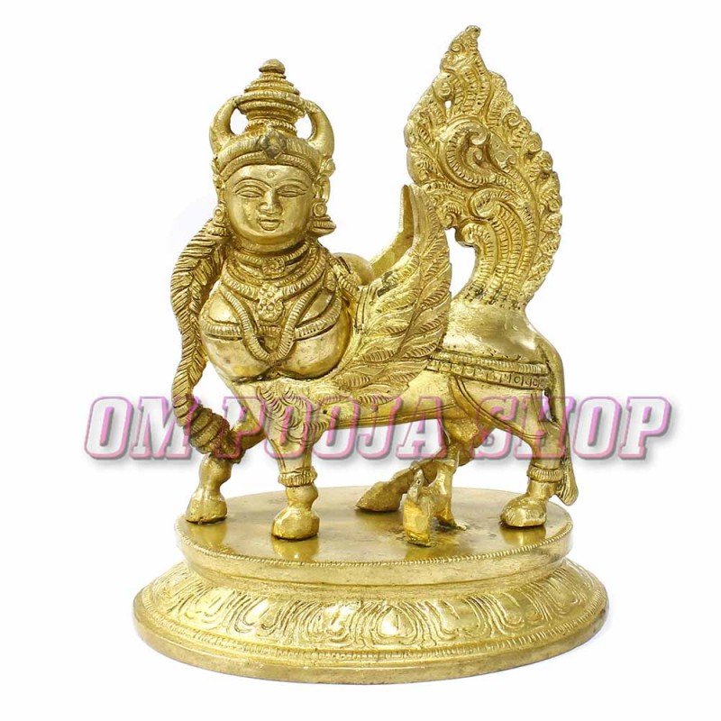 Kamdhenu Gau Mata Idol in Brass - Om Pooja Shop