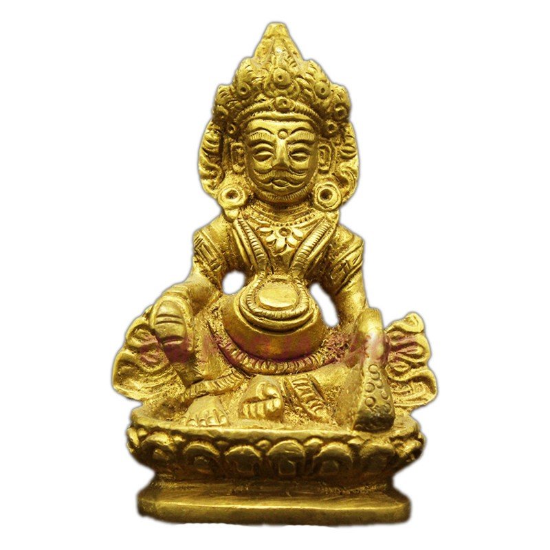 Kuber Idol in Brass for Wealth - Om Pooja Shop
