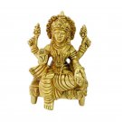 Lakshmi Seat on Sinhasan in Brass - Om Pooja Shop