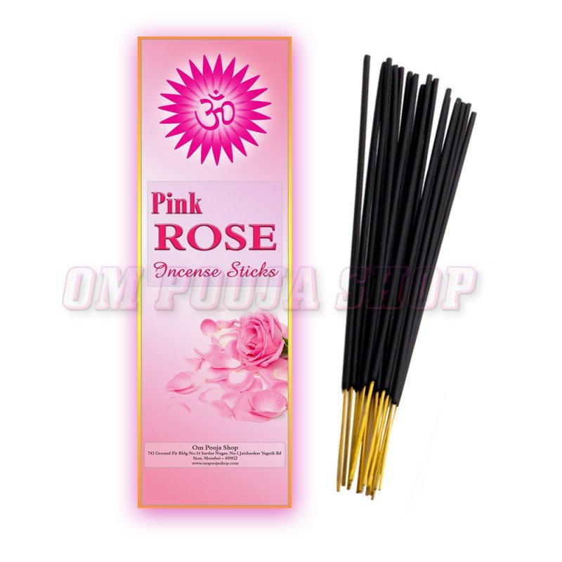 Pink Rose Incense Sticks - Om Pooja Shop