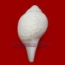 Religious Flower Carving Natural Pooja Blowing Shankh - Om Pooja Shop