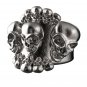 Skull Ring 925k Sterling Silver and in Brass metal available too in Titanium and Steel and Bronze .