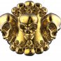 Skull Ring 925k Sterling Silver and in Brass metal available too in Titanium and Steel and Bronze .
