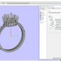 Bridal Set Oval with Halo Engagement ring and Shadow Band 3D 3D print model