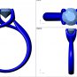 CA4 - Jewelry Engagement Ring 3D Design Downloadable File For 3D Printing