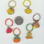 6 Beaded Fall Wine Glass Charm Charms Markers: Fall or Thanksgiving