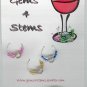 Pastel Beaded Wine Charm Charms Markers: Set of 4
