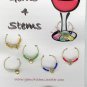 Jingle Bells Christmas Wine Charm Charms Markers-Set of 6