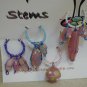 Pink Beaded Wine Glass Charm Charms Markers: Set of 4