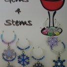 Snowflake Wine Charm Charms Markers: Set of 6