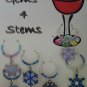 Snowflake Wine Charm Charms Markers: Set of 6