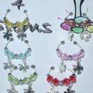 Set of 6 St Patrick's Wine Glass Charm Shamrock Marker