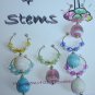 Set 6 Pastel Easter Egg Wine Glass Charm Marker Gold