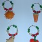 Set of 4 Cinco de Mayo Wine Glass Charms Beverage Markers